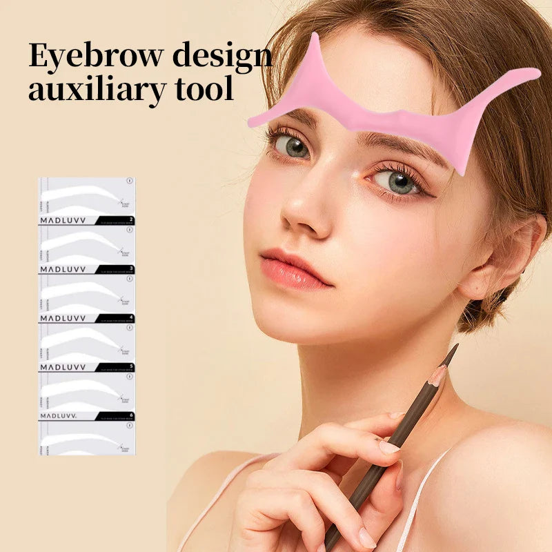 Silicone Eyebrow Stencil Kit – 6 Reusable Brow Templates