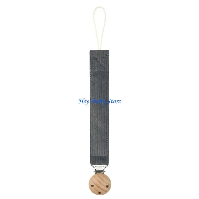 Corduroy Baby Pacifier Clip Chain | Soft Newborn Holder