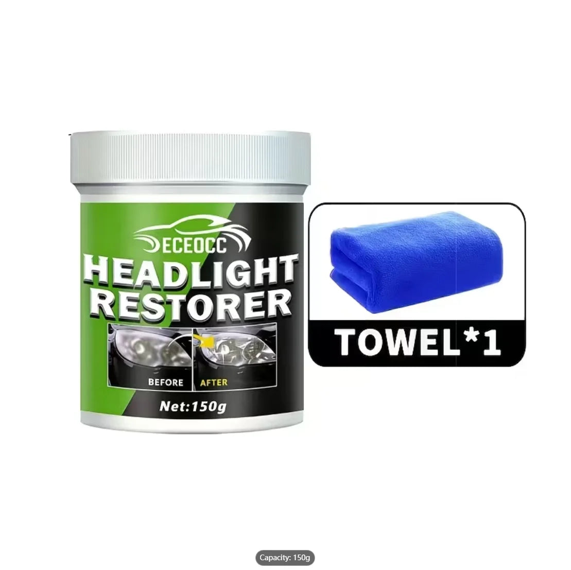 Car Headlight Restoration Kit – Remove Oxidation & Haze