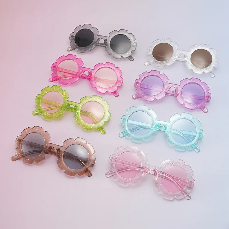 Cute Floral Round Sunglasses for Girls | UV400 Kids Shades