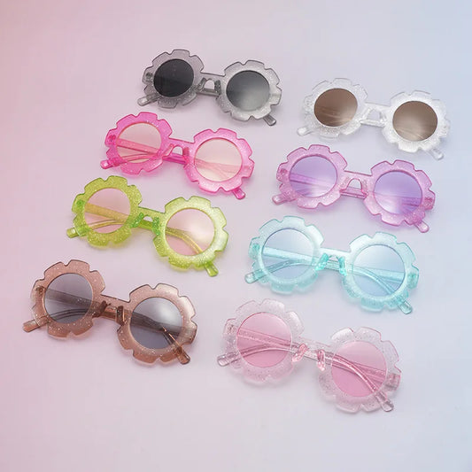 Cute Floral Round Sunglasses for Girls | UV400 Kids Shades Kids Fashion Sunglasses Peaceful Pleasures Health and Wellness