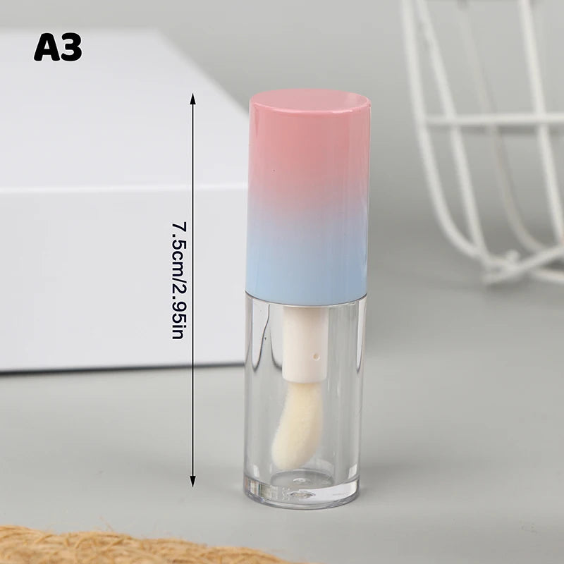 Lip Glaze Bottle With Keychain Gradient Empty Lipstick Gloss Tube Refillable Liquid Container Bottle Lipgloss Sample Bottle Peaceful Pleasures Health and Wellness A3 4ml