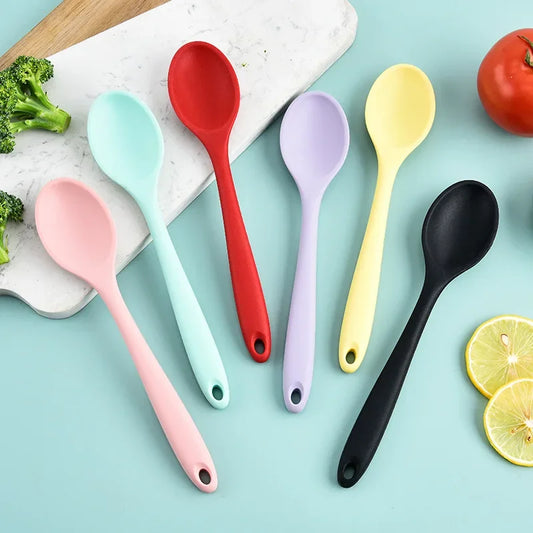 Silicone Soup Spoon – Heat-Resistant Nonstick Kitchen Spoon Silicone Kitchen Spoon Peaceful Pleasures Health and Wellness