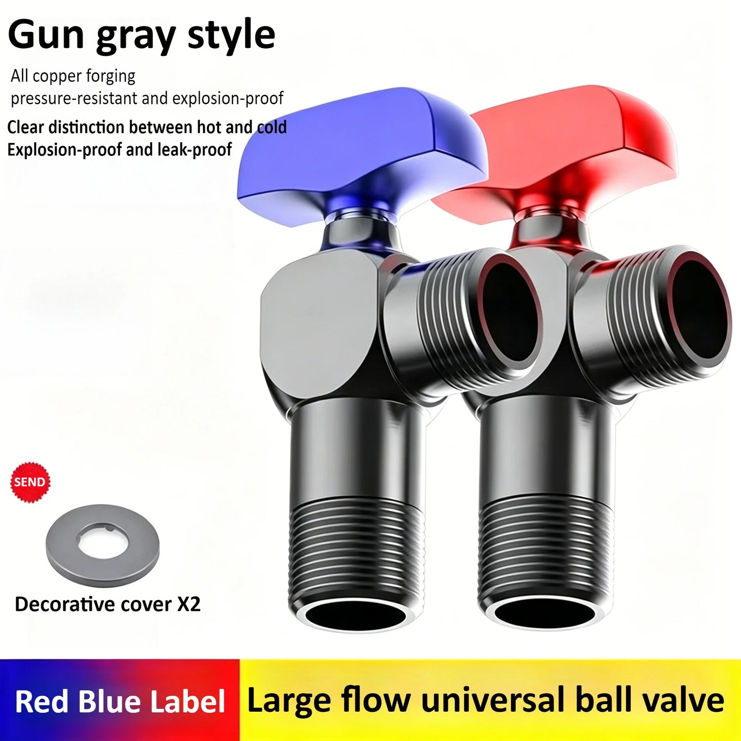 Brass Heavy-Duty Ball Valve – 4-Point Hot & Cold Threaded