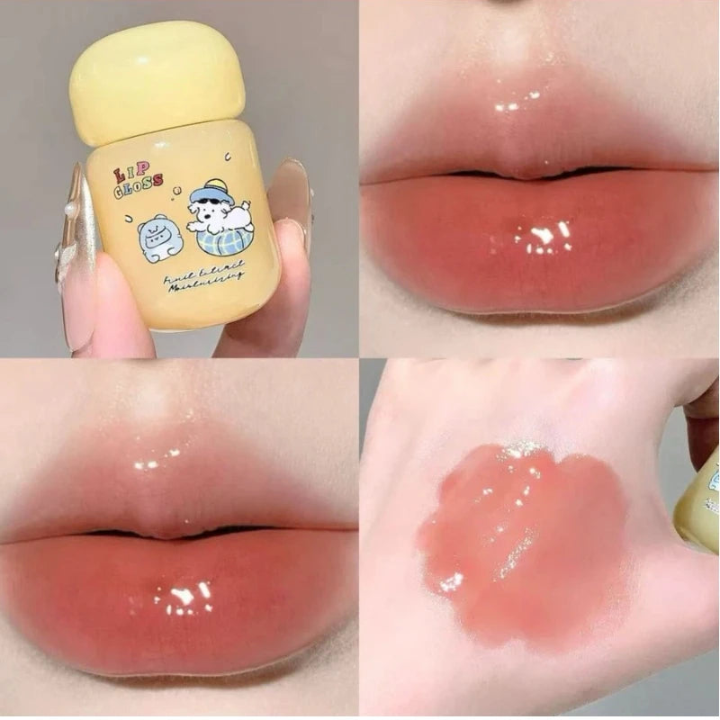 Mirror Jelly Lip Gloss – Hydrating Glass-Shine Lip Glaze | 6 Colors
