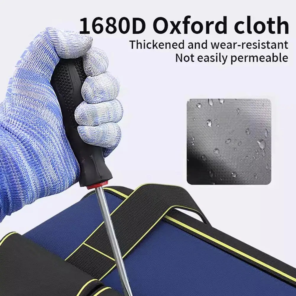Oxford cloth Tool Bag Thicken Multifunctional Tool Storage Bag Large Capacity Wear-Resistant MultiPocket Electrician Tools Bag Peaceful Pleasures Health and Wellness