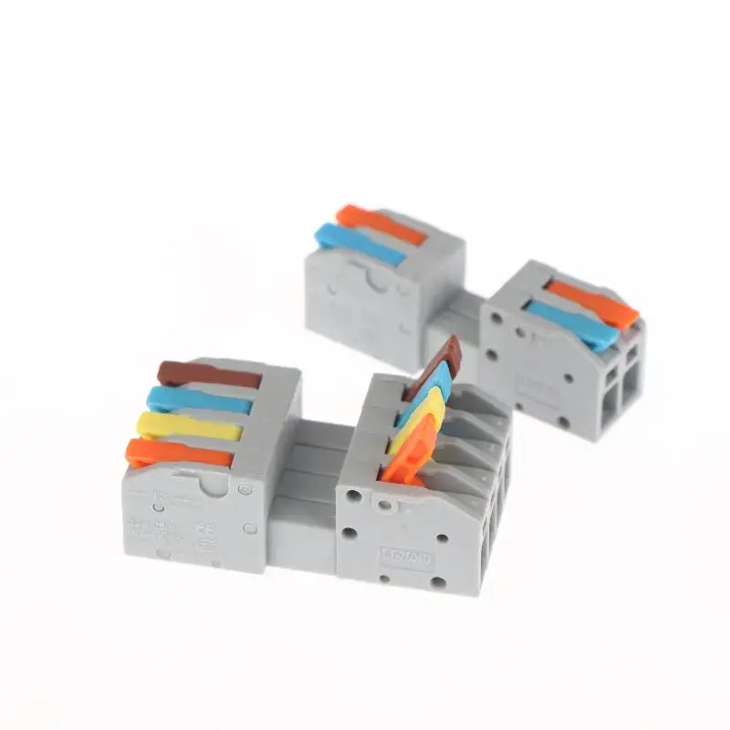 2/4Pcs Universal Compact Electrical Wiring Connectors Push-in Butt Conductor Terminal Block Docking Mini Quick Wire Connector Peaceful Pleasures Health and Wellness