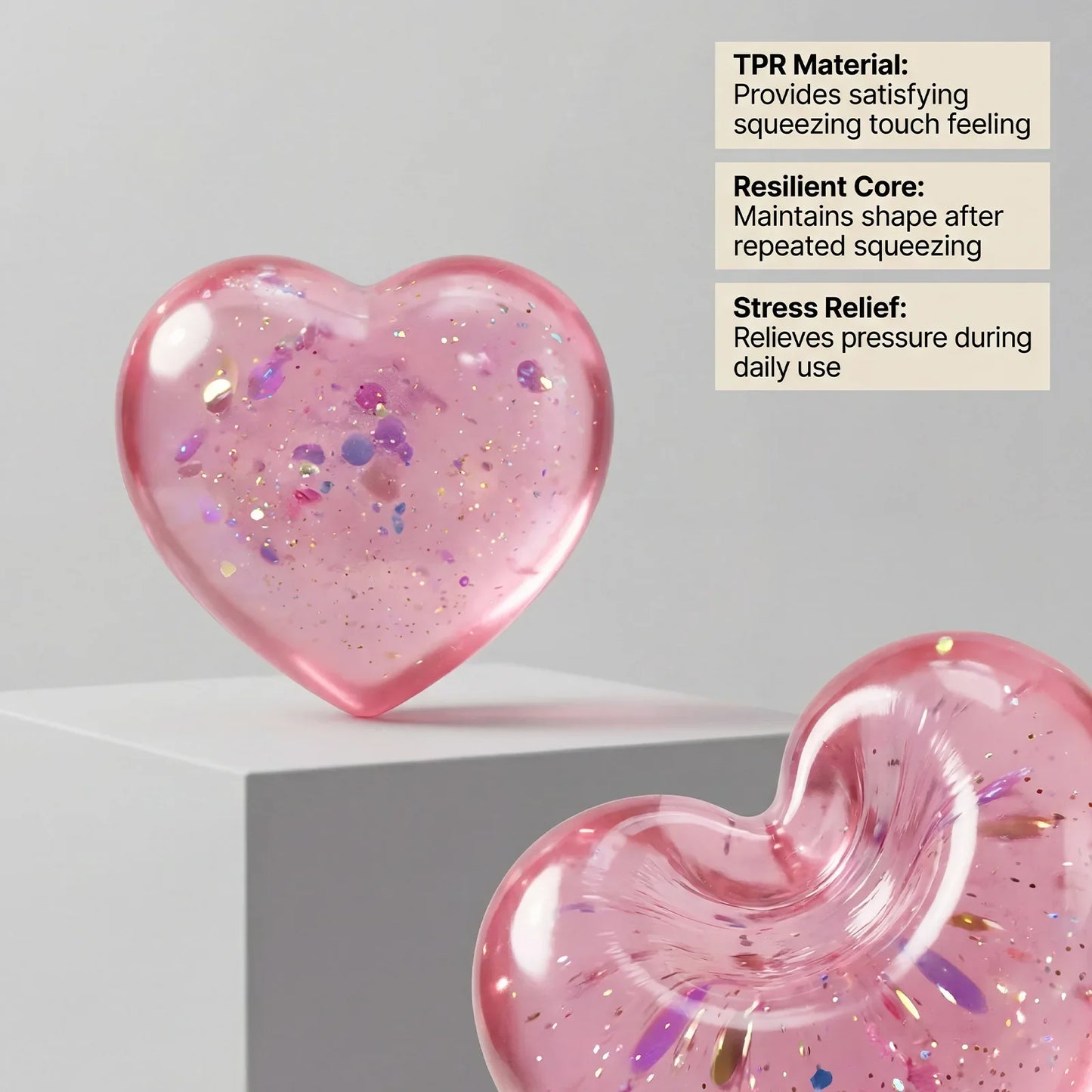 Heart-Shaped Squishy Toy – Soft Slow-Rise Stress Relief Fidget