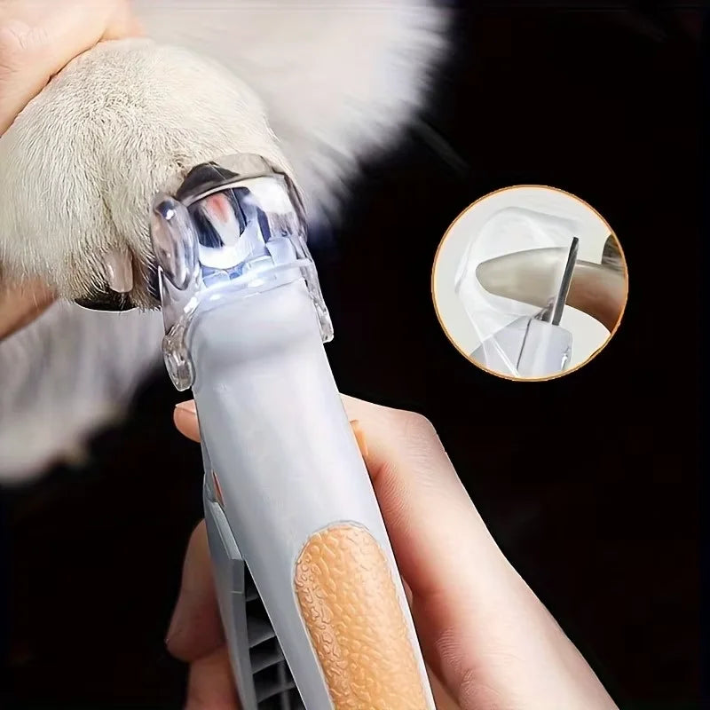 LED Pet Nail Clippers with 5x Magnifier & Light – Cats & Dogs