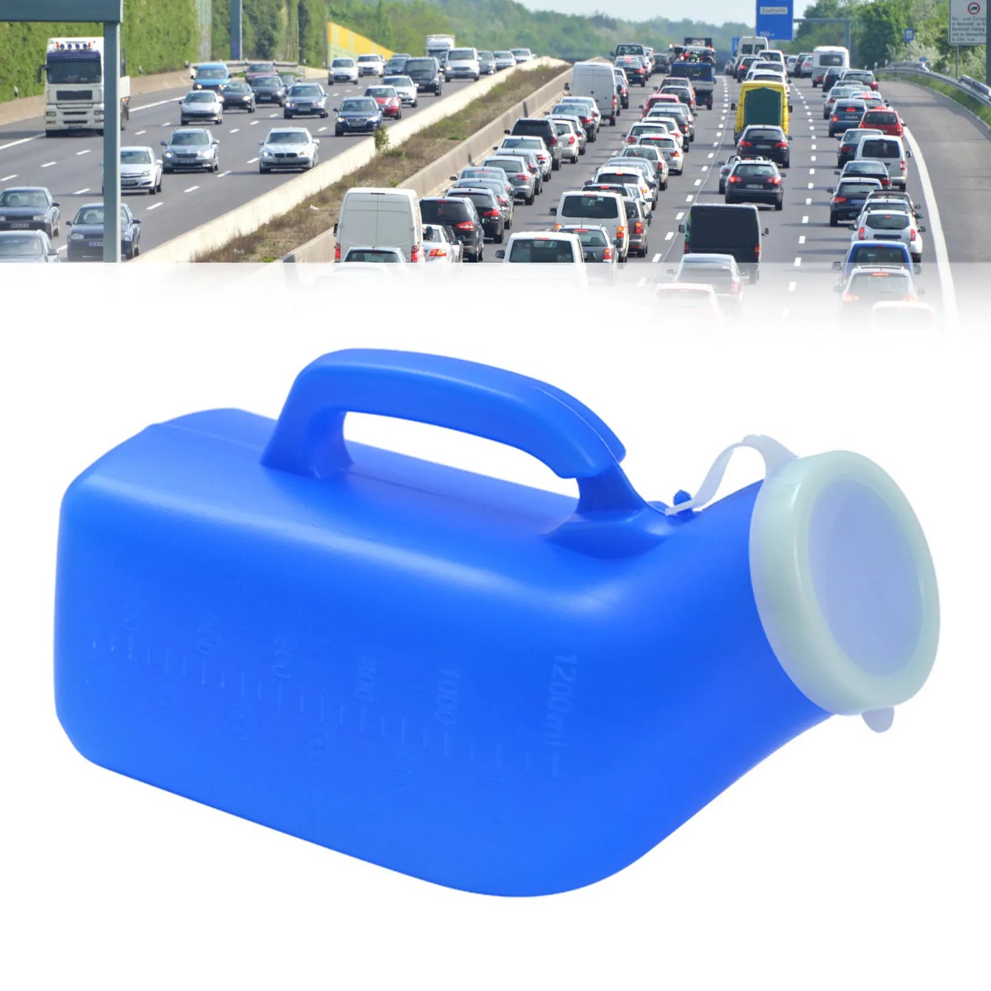 Portable Male Urinal Bottle 1200ml – Travel, Camp & Home Portable Urinal Bottle Peaceful Pleasures Health and Wellness