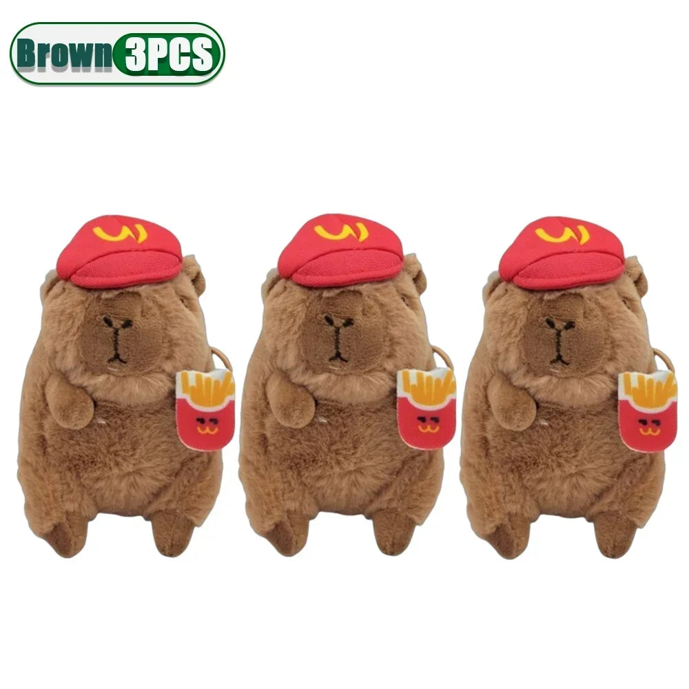 Cute Capybara Puffer Fish Plush Keychain | Bag Charm Gift