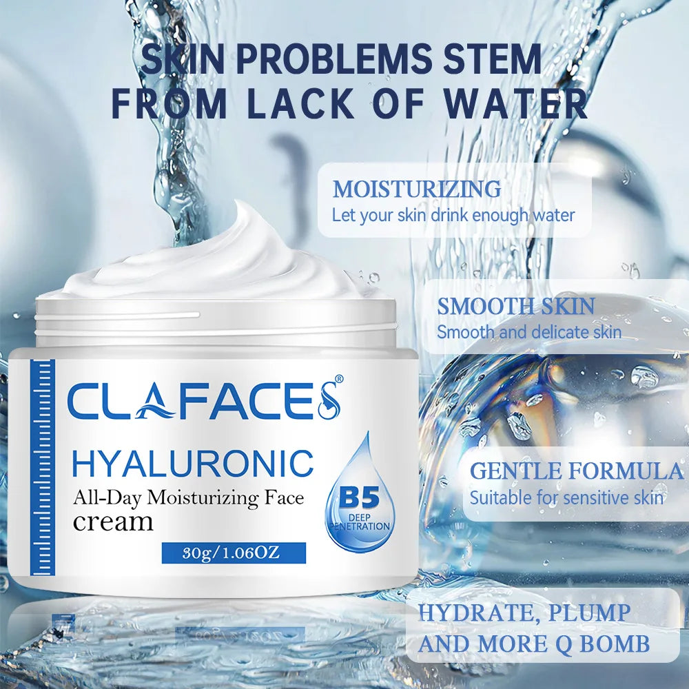 Hyaluronic Acid Collagen Face Cream Smooth Wrinkles Facial Care Moisturizing Nourish Younger Brightening Skin Tone Night Creams Peaceful Pleasures Health and Wellness