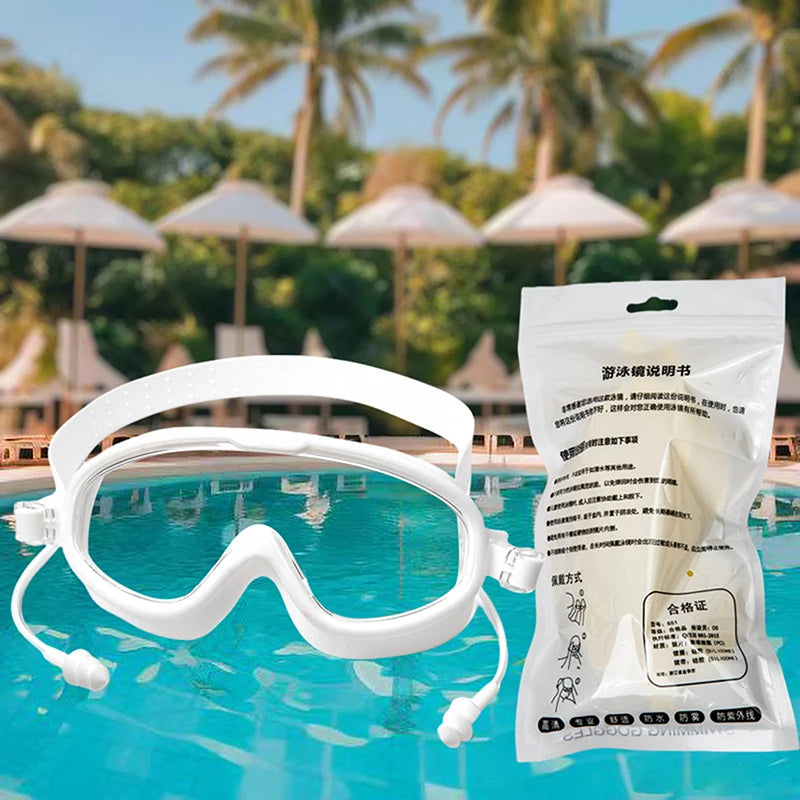 Anti-Fog HD Swimming Goggles for Adults & Kids – Large Frame