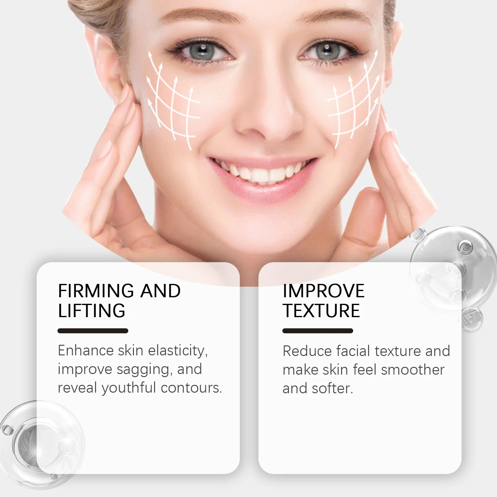 Collagen Facial Cream Deep Moisturizing Brighten Smooth Skin Reduce Fine Lines Improve Dullness Dryness Hyaluronic Acid Essence Peaceful Pleasures Health and Wellness