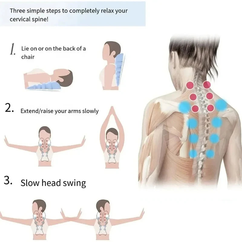 1pc Cervical Traction Device Neck Massager Cervical vertebra Shoulder Stretcher Trigger Point Massager Neck Acupressure Device Peaceful Pleasures Health and Wellness
