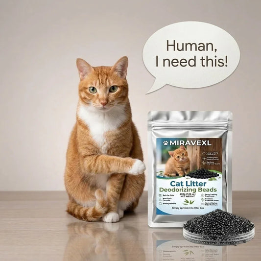 MIRAVEXL Activated Carbon Cat Litter Deodorizing Beads 200g Cat Litter Deodorizer Oasis Select