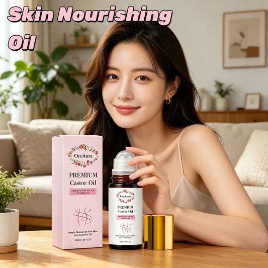 Organic Castor Oil Roller Ball – Hydrating Body & Hair Oil 50ml Body & Hair Oil Oasis Select