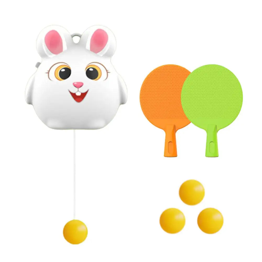 Hanging Table Tennis Trainer Set | Rackets & Balls Included