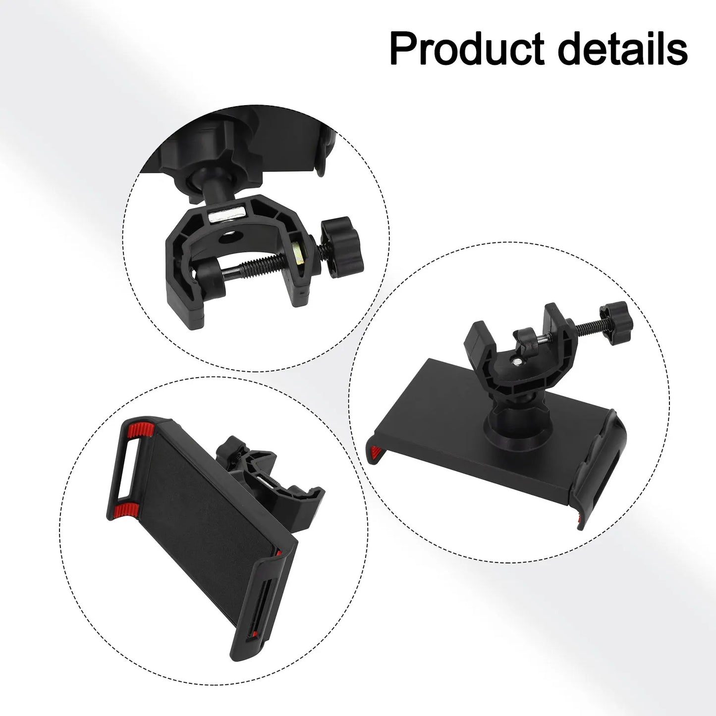 360° Rotating Mic Stand Phone & Tablet Holder Clip Mount