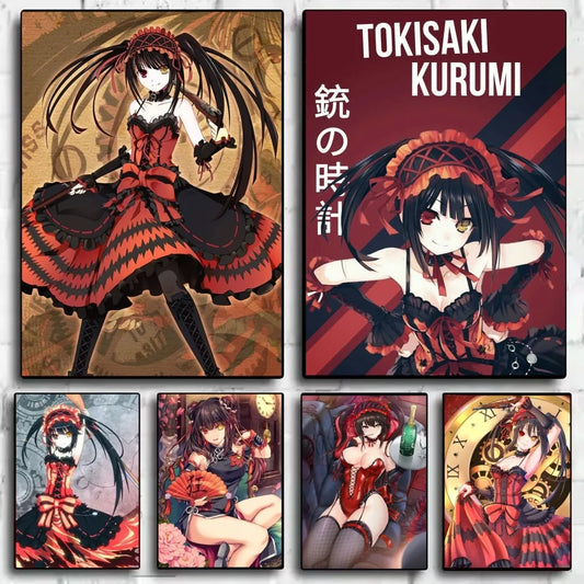 Tokisaki Kurumi Date A Live Anime Poster | HD Waterproof Wall Art Anime Wall Poster Peaceful Pleasures Health and Wellness