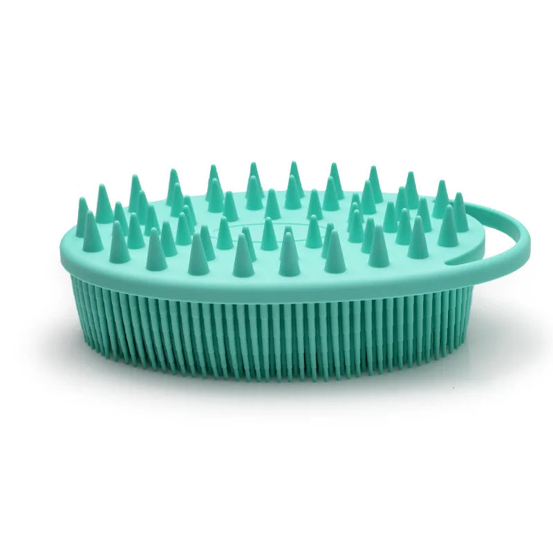 Silicone body scrubber adopts advanced sanitary technology, which is mild and clean, with good foam, durable, and silicone doubl Peaceful Pleasures Health and Wellness greenB