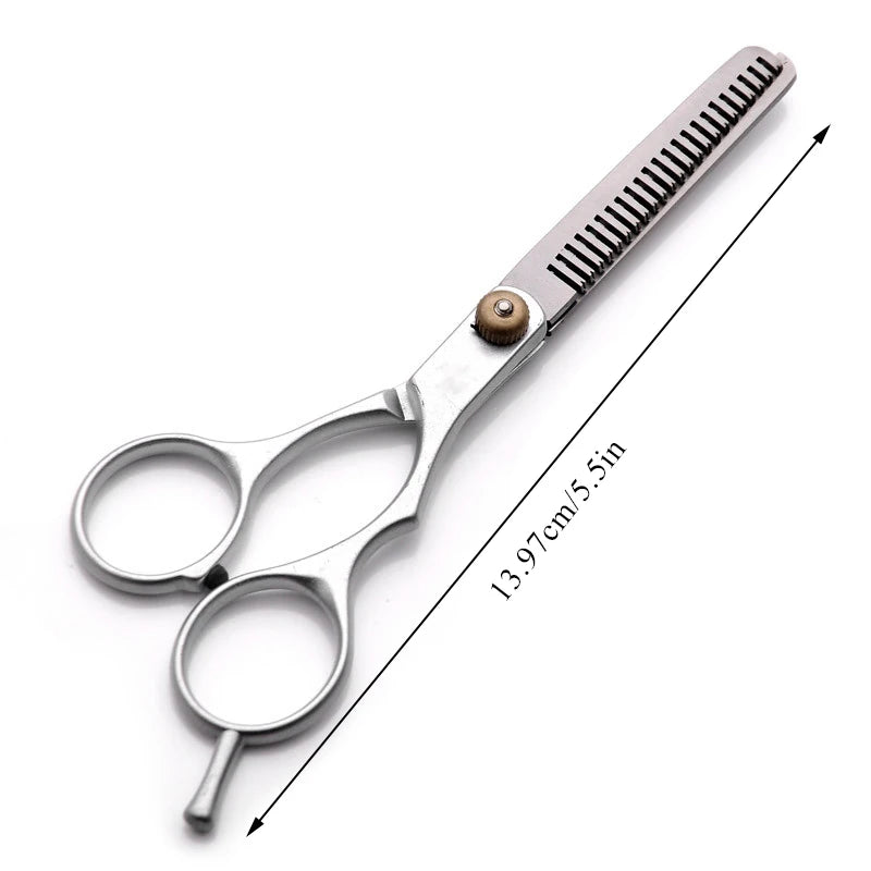 Stainless Steel Scissors for Hair Thinning and Cutting Clipper 6 inches Hairdressing Products Haircut Trim Hairs Cutting Barber Peaceful Pleasures Health and Wellness silver-Dental scisso