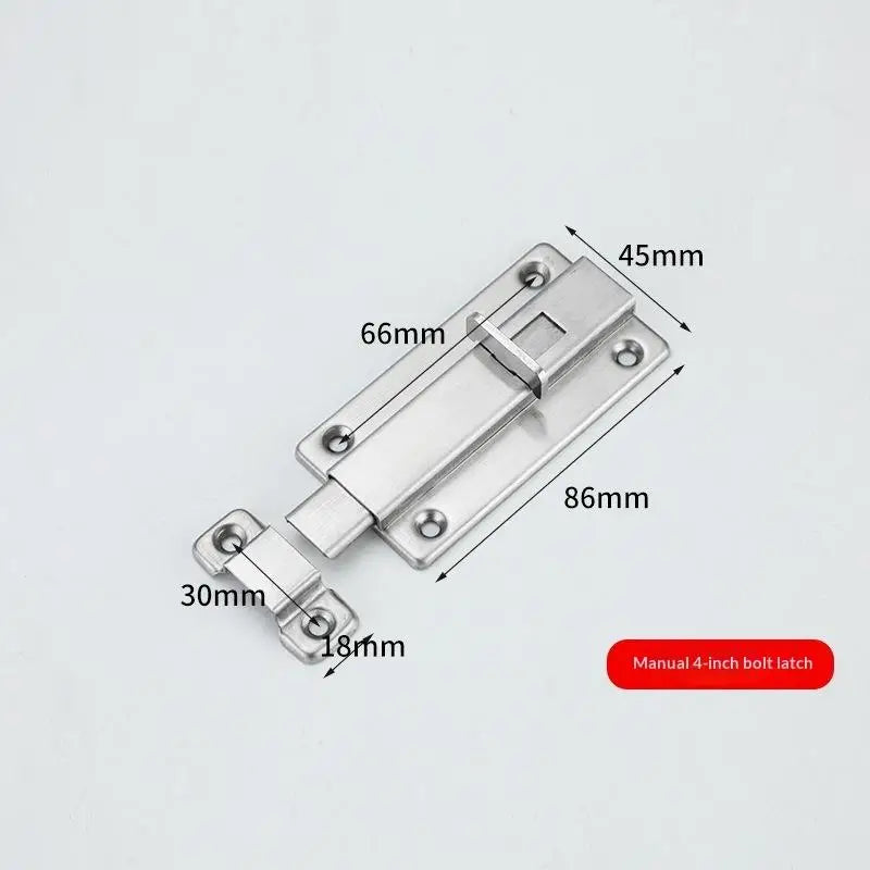 New Self-Elastic Latch Security Bolt Latch Anti-theft Spring Latches Stainless Steel Cabinet Hinges Furniture Supplies Hardware Peaceful Pleasures Health and Wellness A6