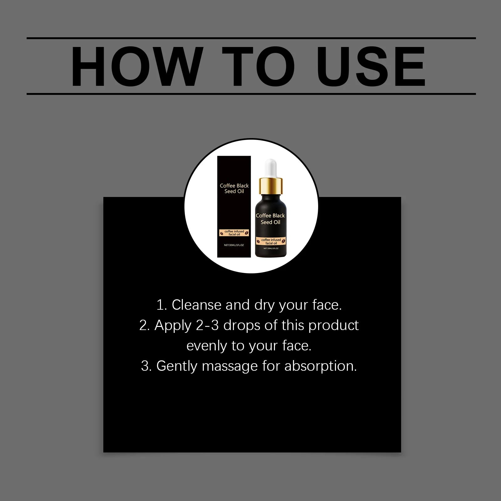 Coffee Black Seed Facial Moisturizing Oil Serum Peaceful Pleasures Health and Wellness