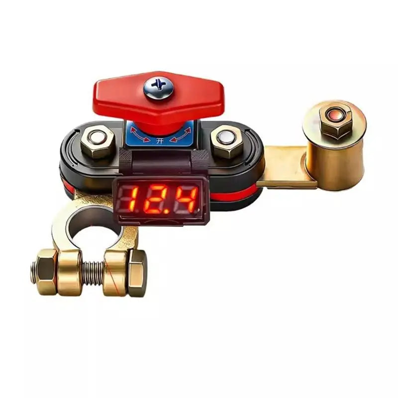 Car Battery Disconnect Switch 12-24V Rotatable | Digital Display