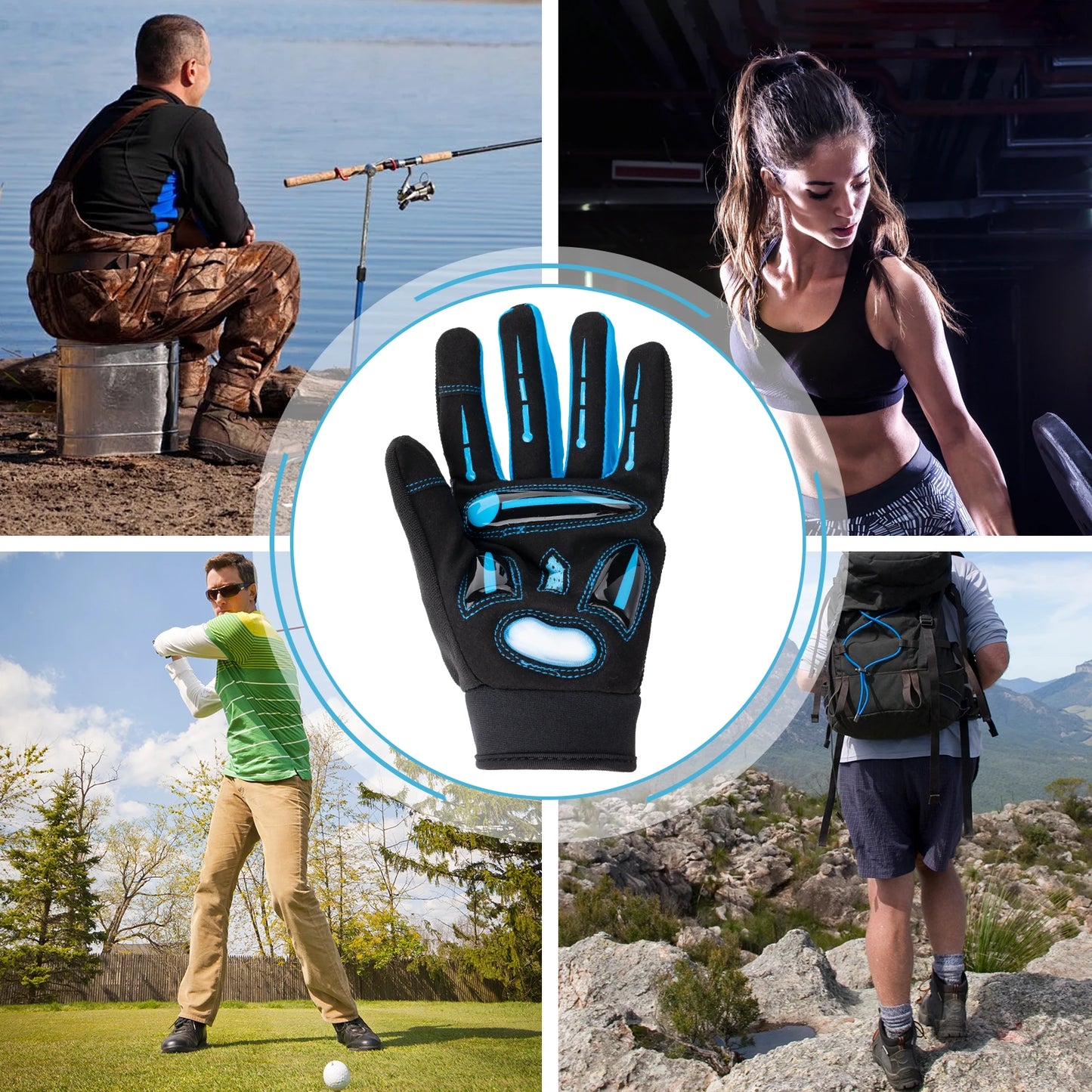Men's & Women's Road & Mountain Bike Gloves with Touchscreen Function, Reflective Full-Finger Design for Outdoor Cycling Peaceful Pleasures Health and Wellness