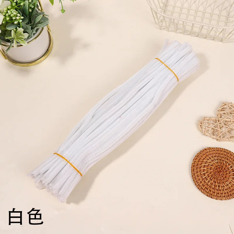 Macaron Fluffy Pipe Cleaners – Thick Plush DIY Craft Twist Sticks