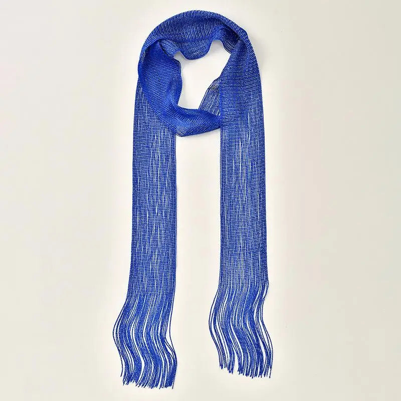 Striped Silk-Blend Scarf – Neck, Head & Hair Accessory for Women