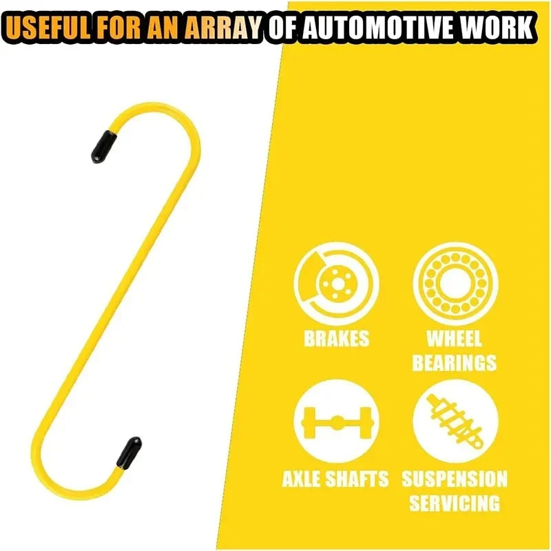 Car Brake Caliper Hooks Auto Brake Caliper Hangers Hooks with Rubber Tips Universal Tools for Brake Bearing Axle Suspension Work Peaceful Pleasures Health and Wellness