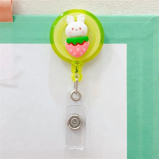 Cute ABS Card Holder Name Tag Nurse Doctor Cartoon ID Card Clips Retractable Badge Reel Badge Holder Name Card Holder Peaceful Pleasures Health and Wellness 18