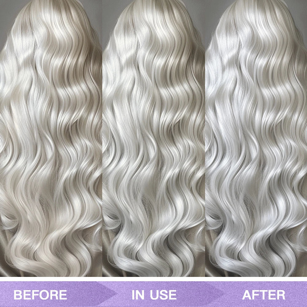 Purple Hair Dye Shampoo for Blonde to Cover Gray Non-irritating Hair Fading Yellow After Bleach Hair Shampoo Gray Hair Remedy Peaceful Pleasures Health and Wellness