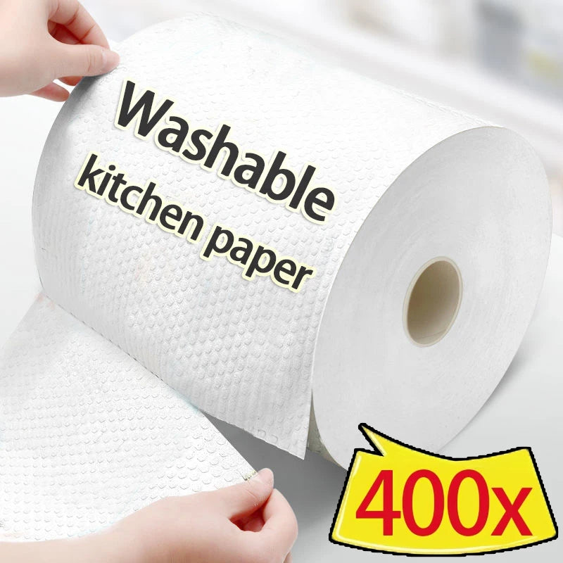 400 rolls of pure white kitchen paper towels: anti stick, durable, reusable - an ideal choice for cleaning and wiping Peaceful Pleasures Health and Wellness