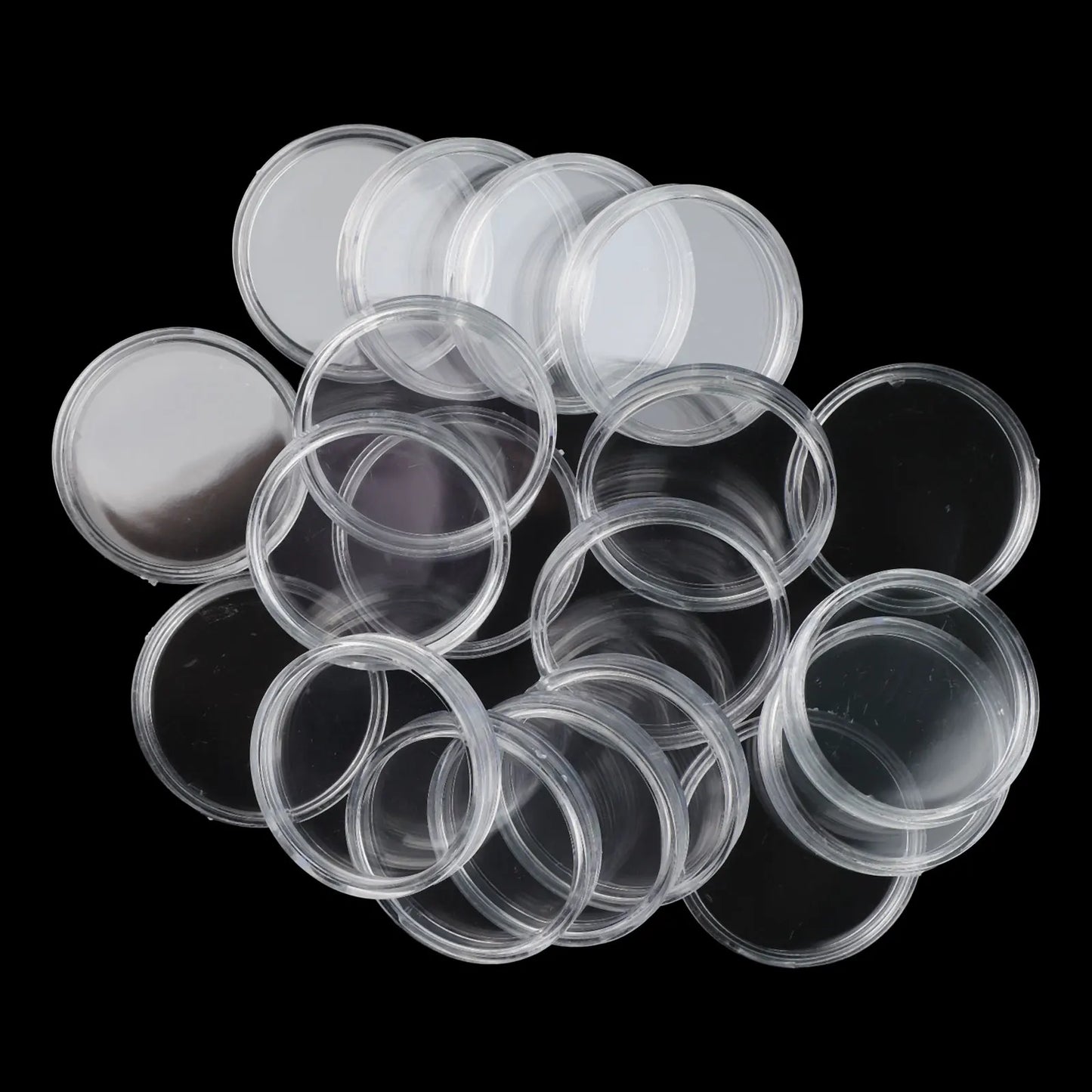 100-Pack Clear 32mm Coin Capsules – Transparent Storage Holders