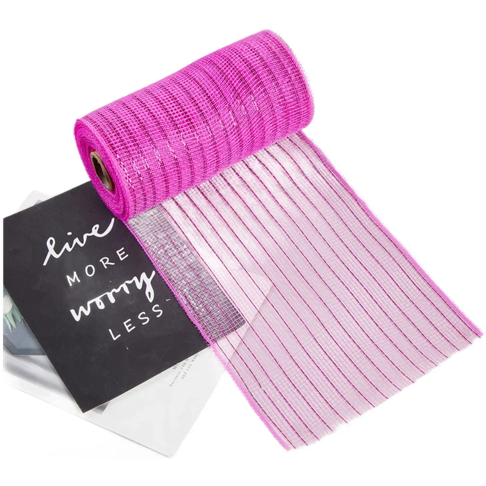 10 Yard PP Mesh Ribbon Roll Christmas Garland Material Holiday