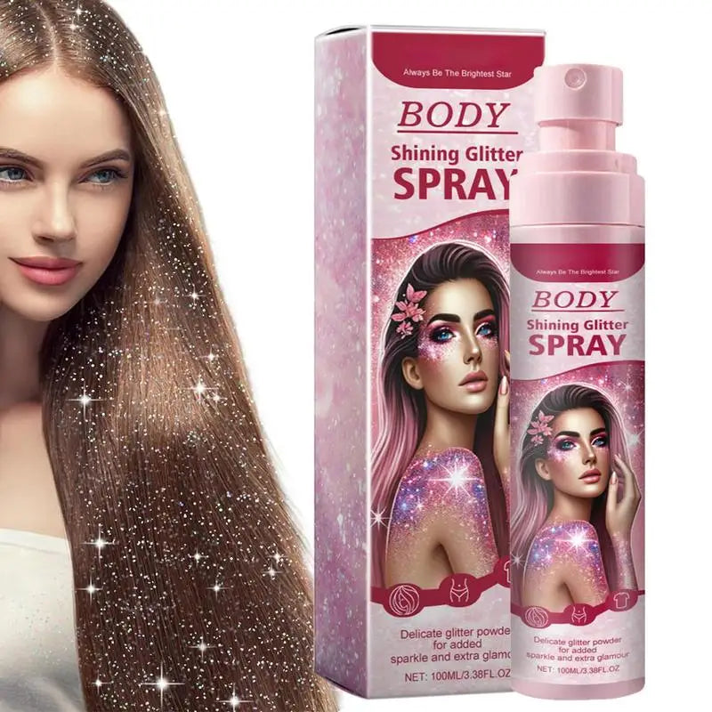 Disaar Glitter Spray for Hair & Body – Washable Shimmer