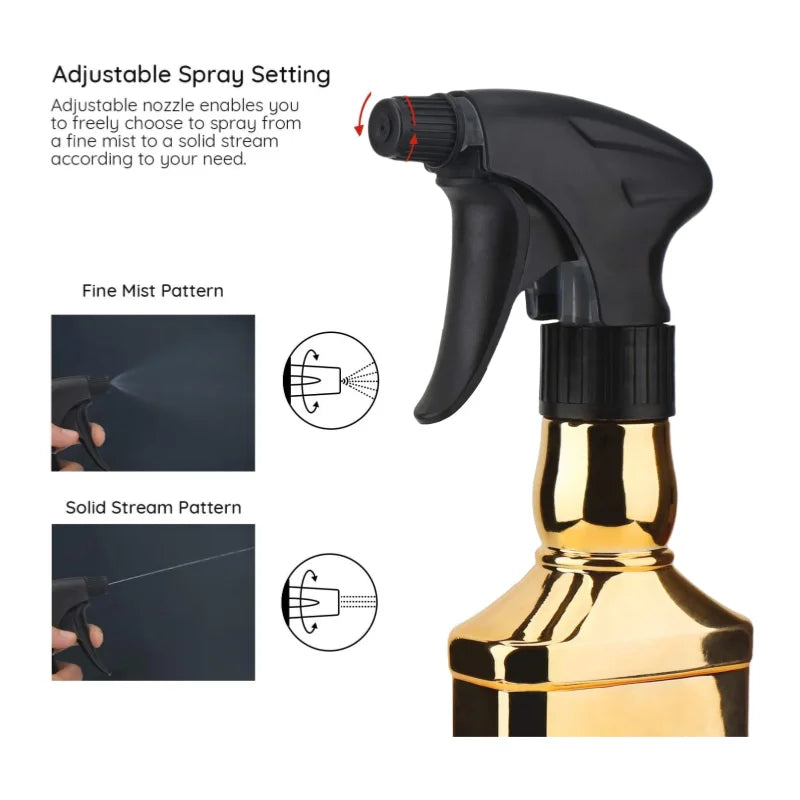 Refillable Bottle Watering Can Salon Cleaning Spray Bottle Hairdressing Sprayer Fine Mist Spray Bottle Oil Head Bottle Spray Peaceful Pleasures Health and Wellness