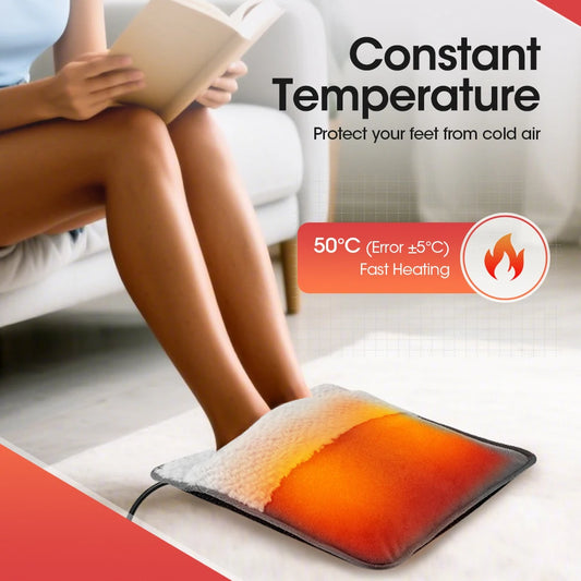 Winter Electric Foot Heating Pad USB Charging Soft Plush Washable Foot Warmer Heater Improve Sleeping Household Foot Warming Mat Peaceful Pleasures Health and Wellness