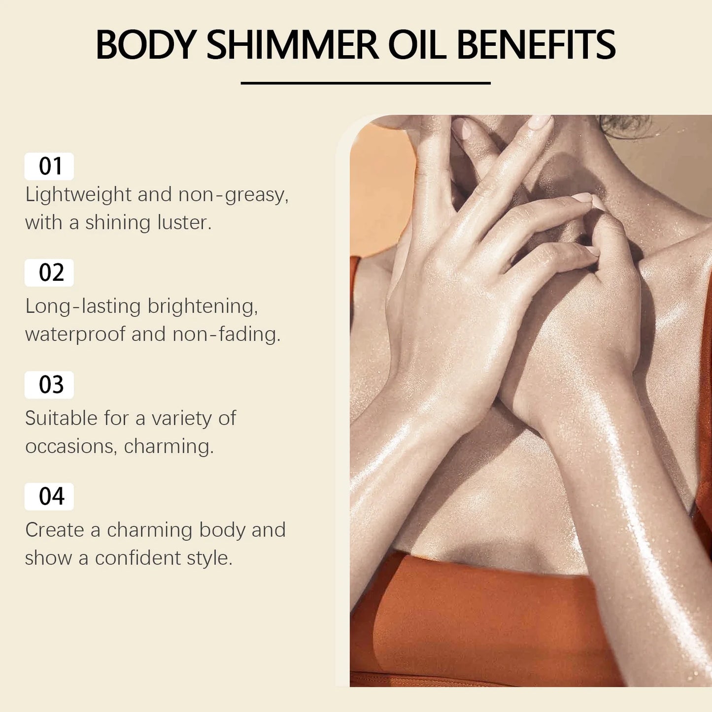 EELHOE 3D Body Oil with Shimmer and Brightening Effects Peaceful Pleasures Health and Wellness