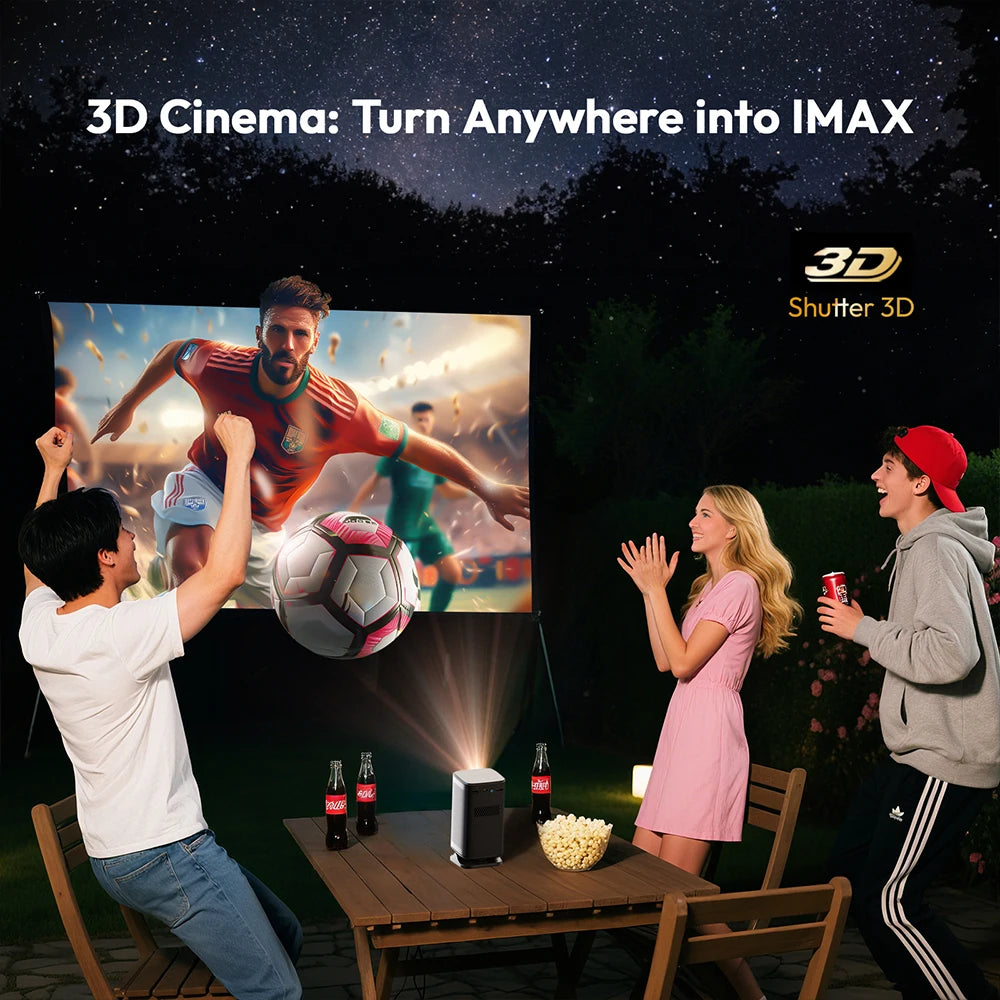 BYINTEK P70X Portable Mini Projector with Built-in Battery 4K Support 3D Wifi for Outdoor Movie Night Home Theater Projectors Peaceful Pleasures Health and Wellness