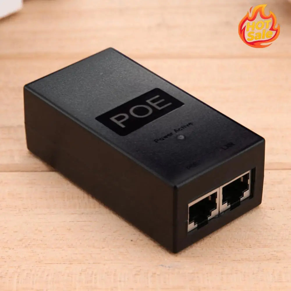 48V 24W Desktop PoE Power Injector – Ethernet Adapter for CCTV