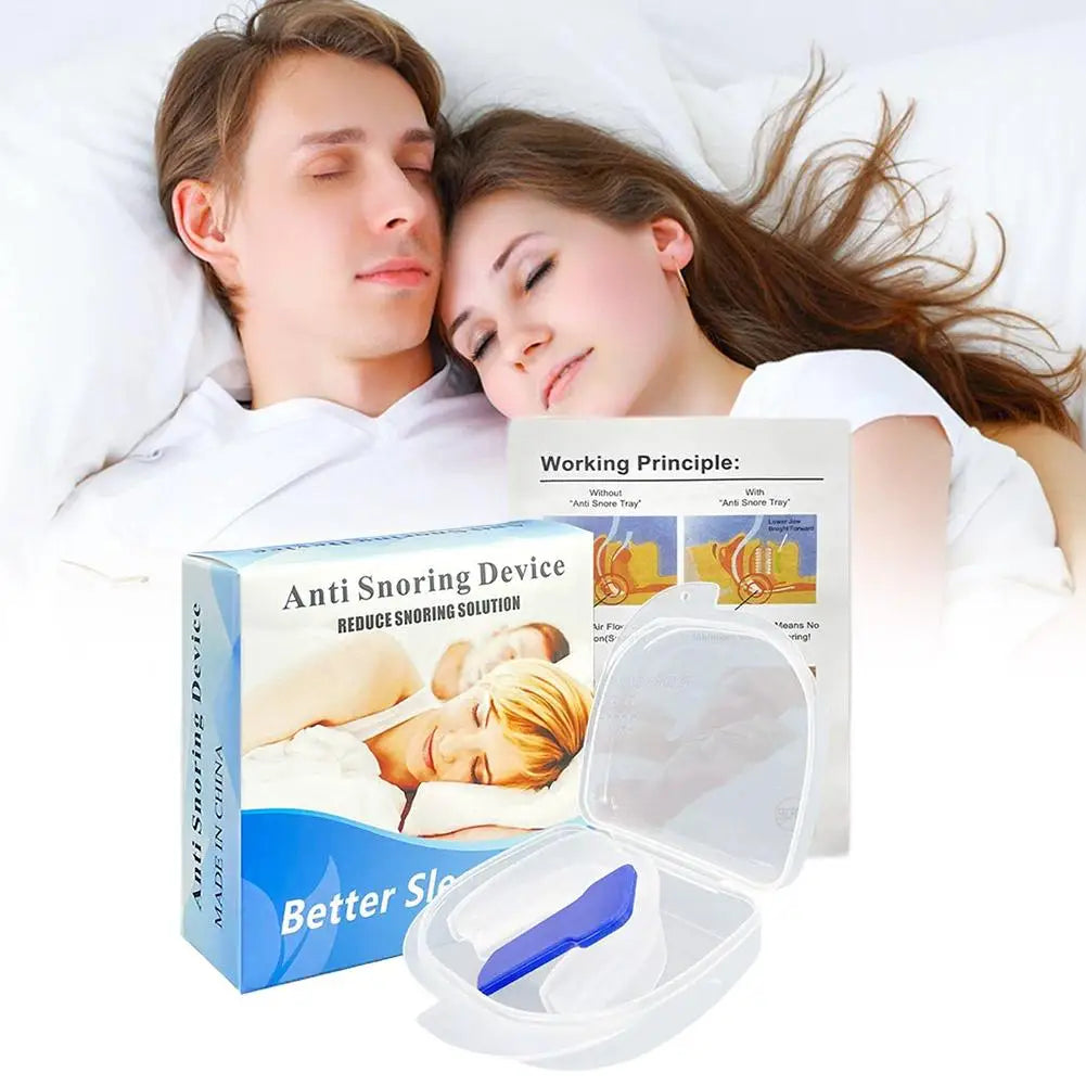 Reusable Anti-Snoring Silicone Mouthpiece | Quiet Sleep Aid Anti-Snoring Mouthpiece Peaceful Pleasures Health and Wellness