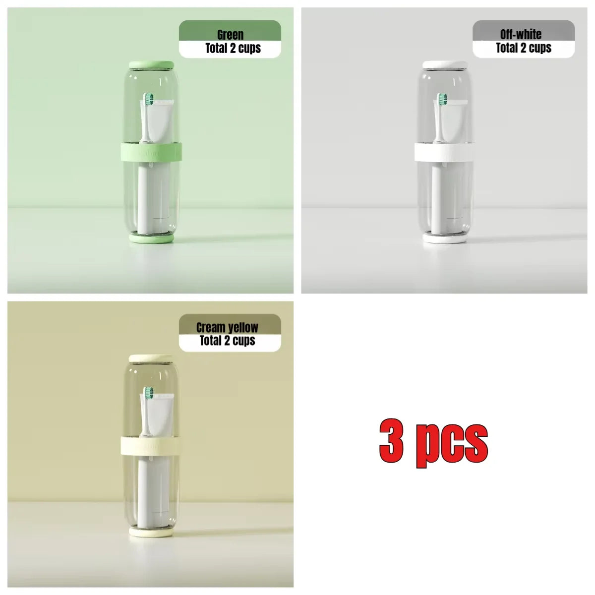 Portable Toothpaste Toothbrush Protect Holder Case Travel Camping Storage Box Protect Toothbrush Toothpaste from Dirt and Damage Peaceful Pleasures Health and Wellness 3 pcs