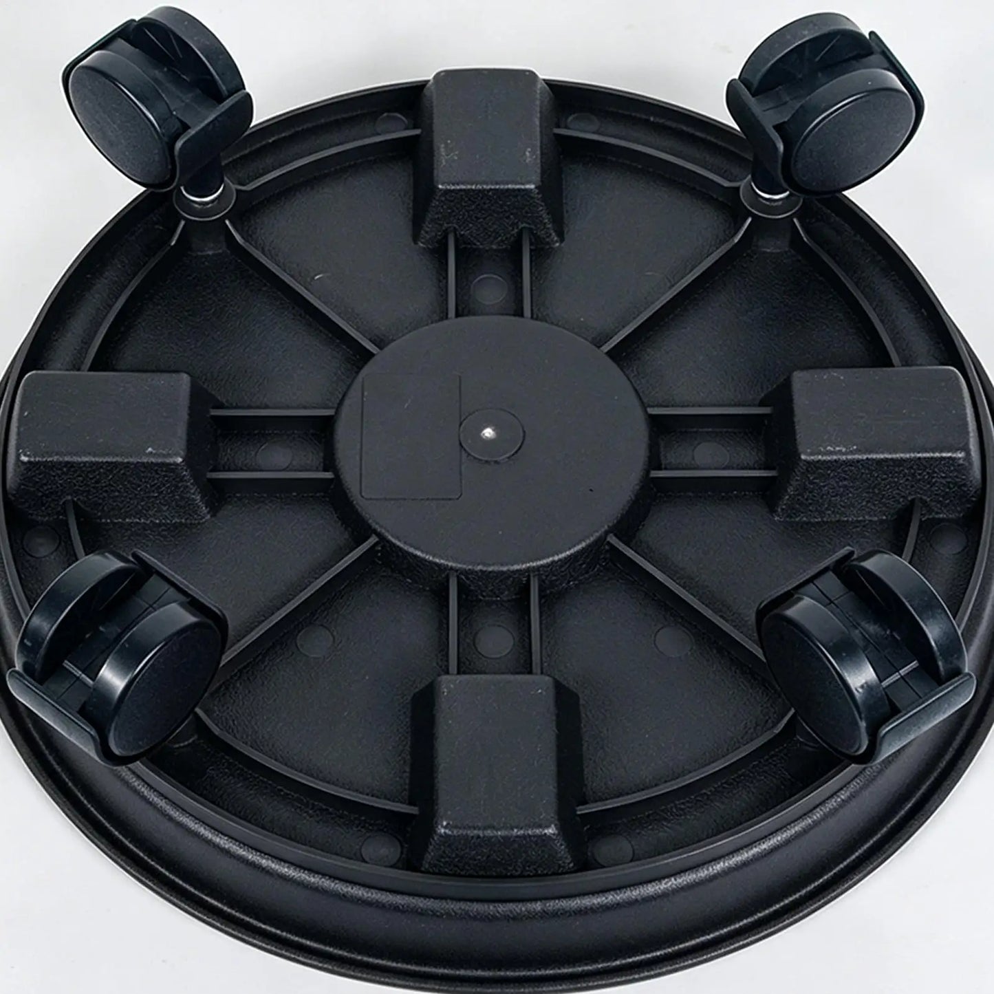 Rolling Plant Stand with Wheels – Heavy Duty Round Pot Tray