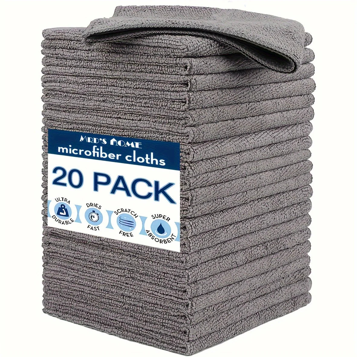 Microfiber Cleaning Cloths - Ultra Absorbent, Stain & Grease Removal Towels For Kitchen, Bathroom, Car & Glass - Dura Peaceful Pleasures Health and Wellness