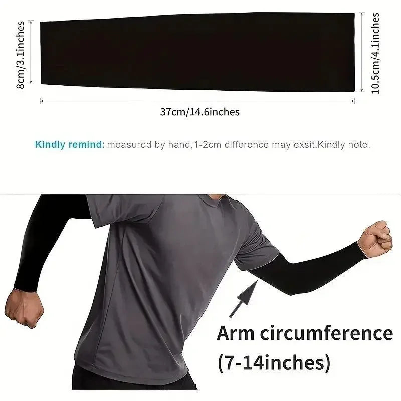 1 Pair Cooling Arm Covers for Men and Women Summer Sun Protection Sunshade Ice Silk Sleeves for Cycling Outdoor Sports Golf Runn Peaceful Pleasures Health and Wellness