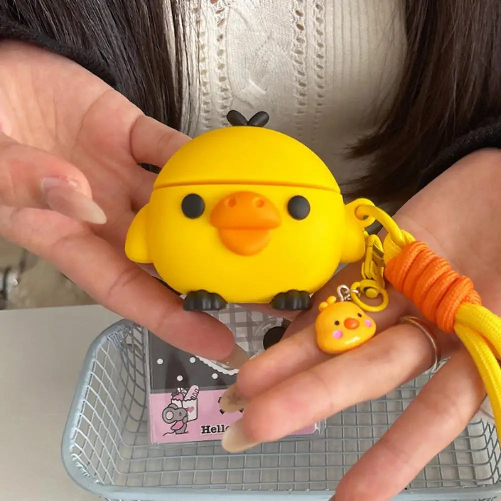 Yellow Chick Design Bluetooth Headset Protective Cover For AirPods Pro3 Light Protable Soft Silicone Earphones Protective Case Peaceful Pleasures Health and Wellness